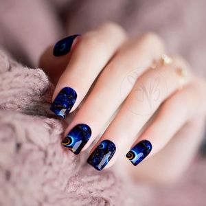 Fractal Space Nail Wraps